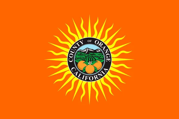 Bandera de Orange County, California, Estados Unidos — Vector de stock