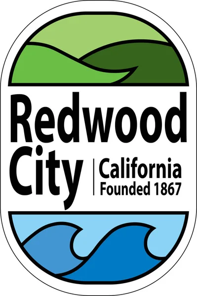 Státní znak Redwoodského města ve Spojených státech amerických — Stockový vektor
