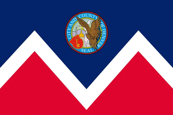 Bandera de Denver en Colorado, Estados Unidos — Archivo Imágenes Vectoriales