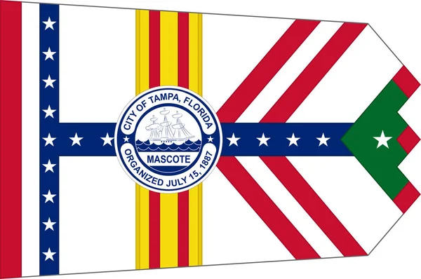 Vlag van Tampa in Florida, Verenigde Staten — Stockvector