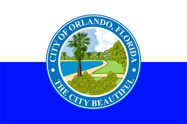 Bandera de Orlando city in Florida, Estados Unidos — Vector de stock