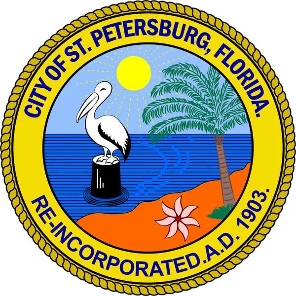 Znak Petrohradu na Floridě, USA — Stockový vektor