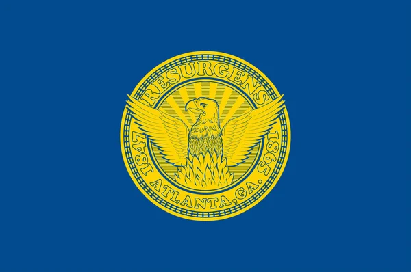 Vlajka města Atlanty v Georgii, Usa — Stockový vektor