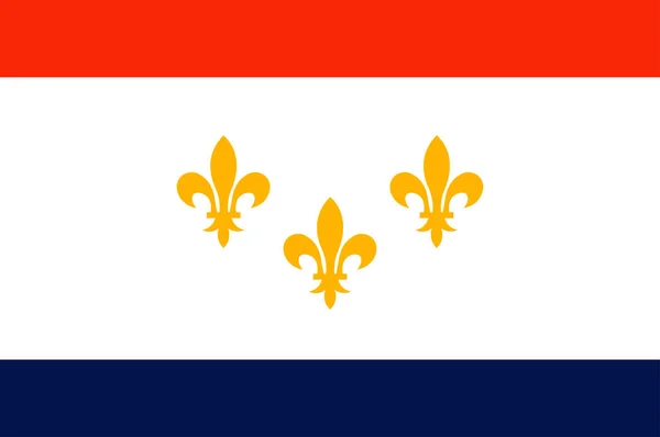 Bandeira de New Orleans in Louisiana, Estados Unidos —  Vetores de Stock