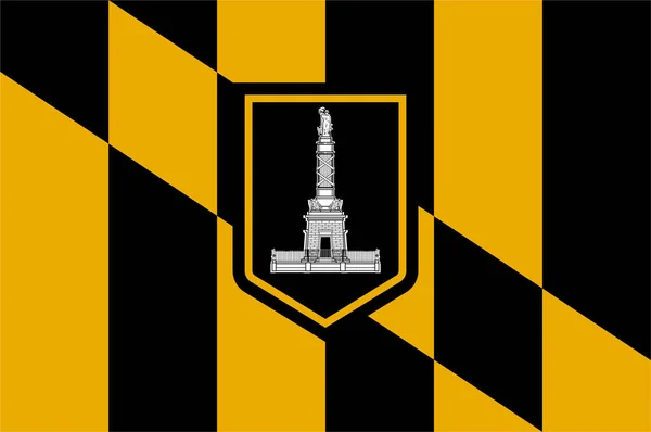 Drapeau de Baltimore City dans le Maryland, États-Unis — Image vectorielle