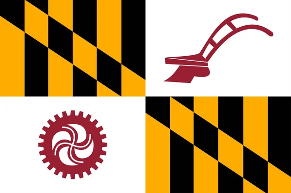 Drapeau du comté de Baltimore dans le Maryland, États-Unis — Image vectorielle