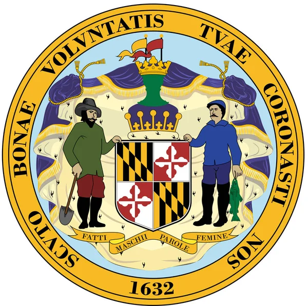Wappen von Maryland, Vereinigte Staaten — Stockvektor