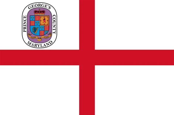 Flaga hrabstwa Prince George's w Maryland, USA — Wektor stockowy