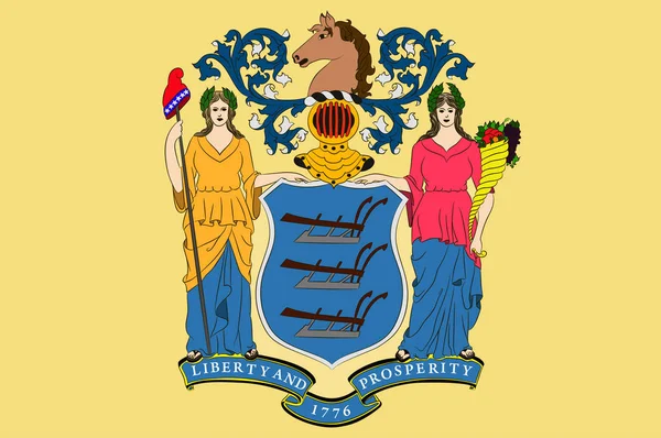 Bandera de New Jersey, Estados Unidos — Archivo Imágenes Vectoriales