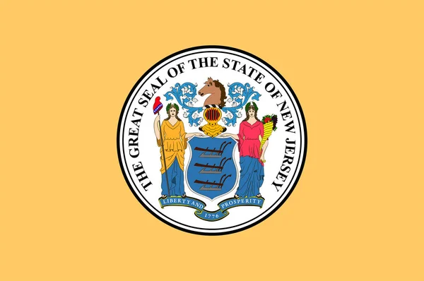 Drapeau de New Jersey, États-Unis — Image vectorielle