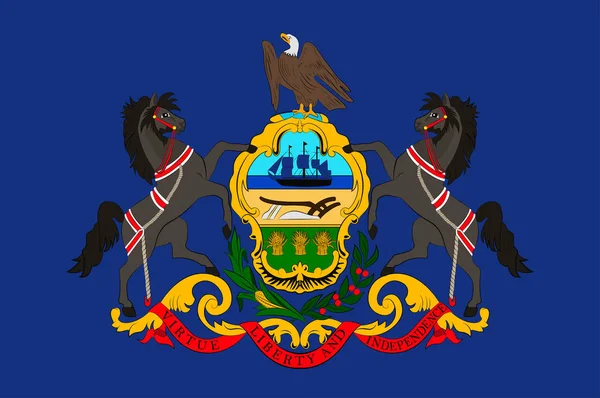 Прапор штату Пенсільванія, США — стоковий вектор