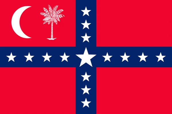 Bandera de South Carolina, Estados Unidos — Vector de stock