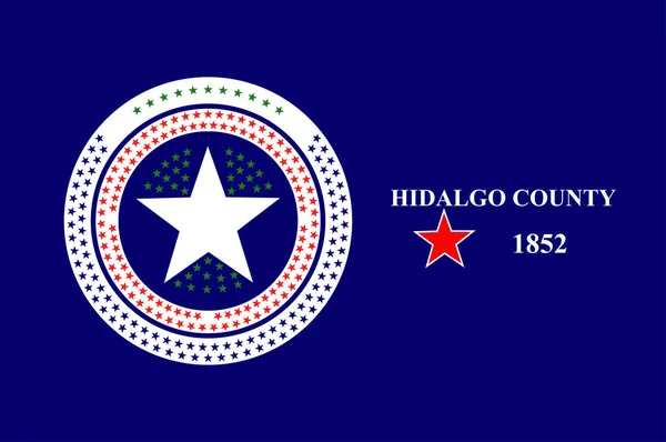 Bandera del Condado de Hidalgo en Texas, Estados Unidos — Archivo Imágenes Vectoriales