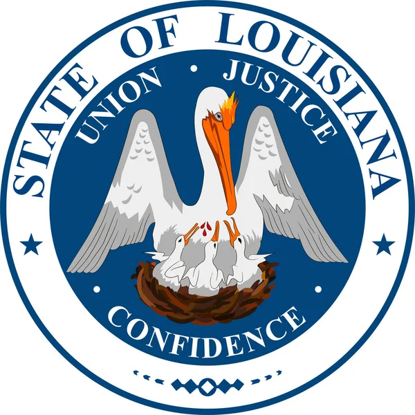 Escudo de armas de Louisiana, EE.UU. — Vector de stock