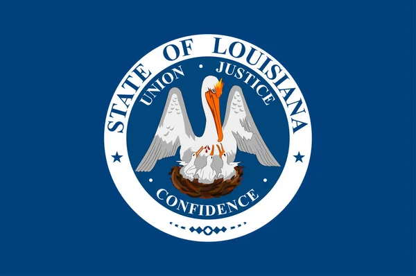 Bandera de Louisiana, Estados Unidos — Vector de stock