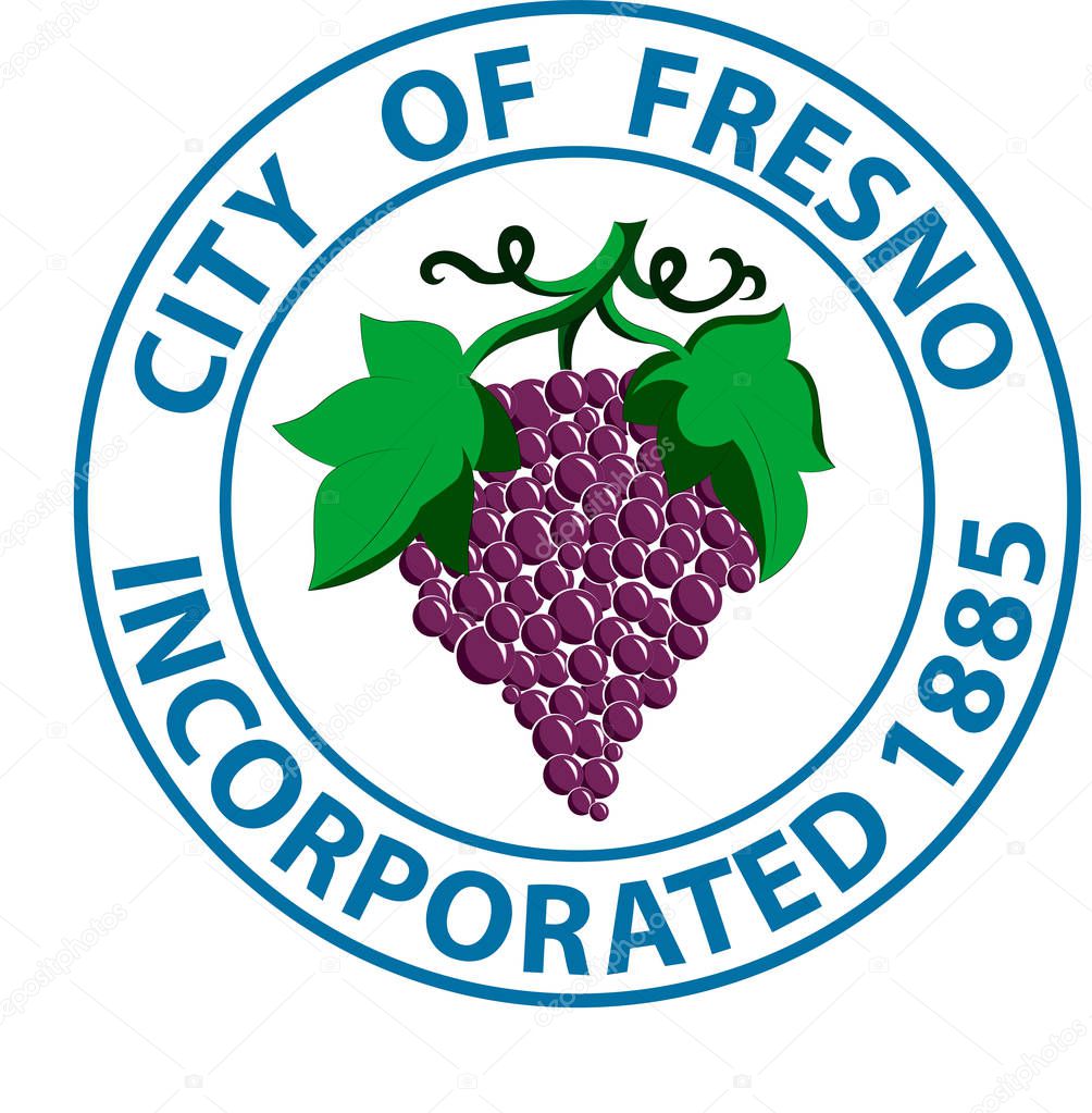 Coat of arms of Fresno City in California, United States