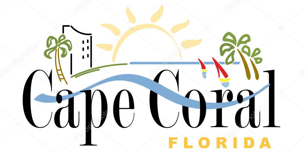 Coat of arms of Cape Coral in Florida, USA