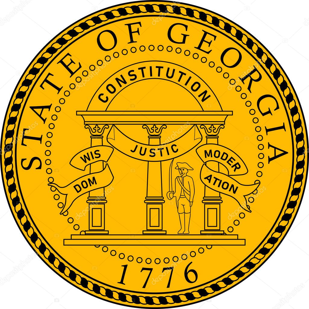 Coat of arms of Georgia is a state of United States