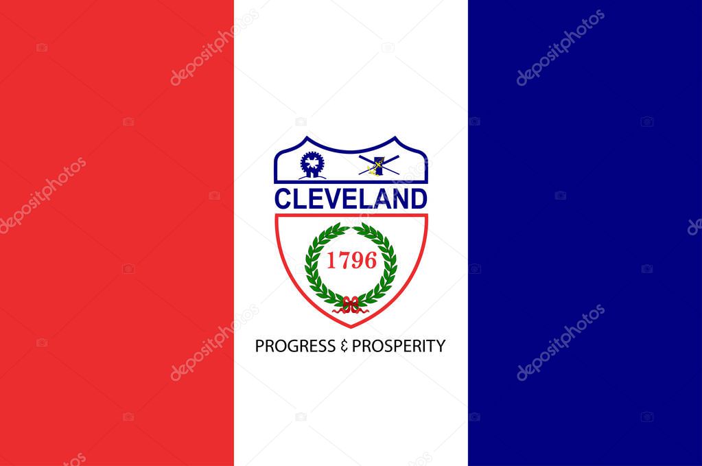 Flag of Cleveland in United States