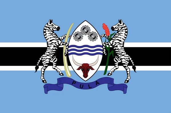 ボツワナの旗 — ストックベクタ