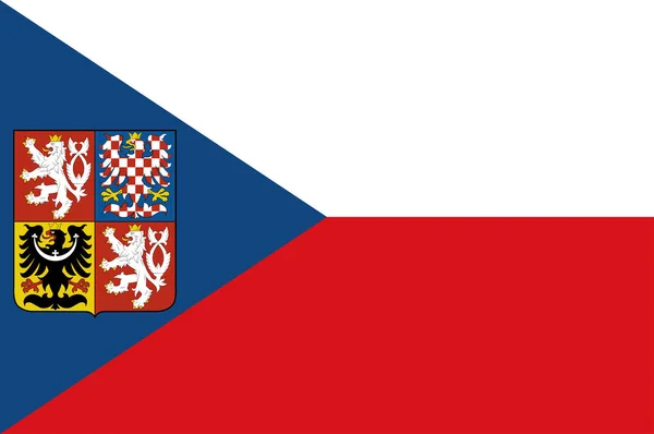 Bandera Republiki Czeskiej — Wektor stockowy