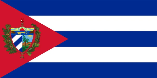 Bandiera della Repubblica di Cuba — Vettoriale Stock