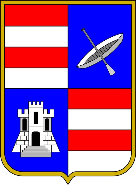 クロアチアのネレトヴァ郡のドゥブロヴニクの紋章 — ストックベクタ