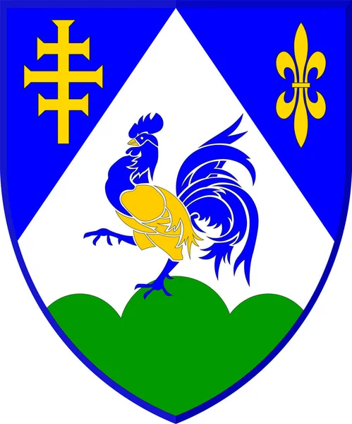 Escudo de armas del condado de Koprivnica-Krizevci en Croacia — Archivo Imágenes Vectoriales