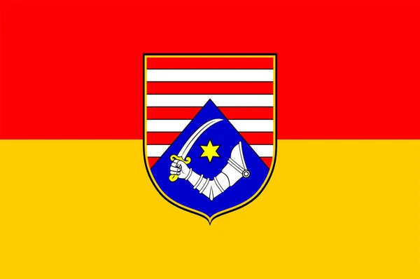 Bandiera della Contea di Karlovac in Croazia — Vettoriale Stock