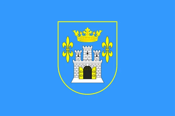 Bandera de Koprivnica en Koprivnica-Krizevci County of Croatia — Archivo Imágenes Vectoriales