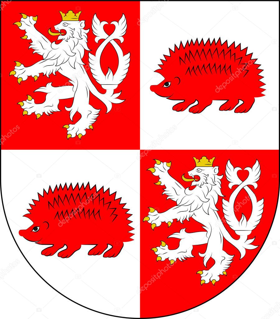 Coat of arms of Jihlava in Vysocina Region of Czech Republic