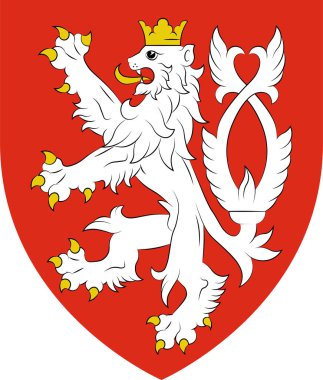 Coat of arms of Bohemia in Czech Republic clipart