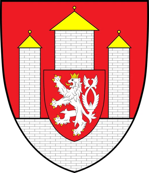 Wappen von Ceske budejovice in Südböhmen — Stockvektor