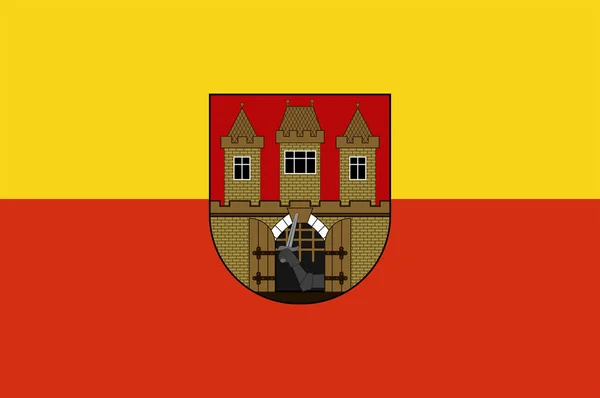 Çek Cumhuriyeti bölgesindeki Prag bayrağı — Stok Vektör