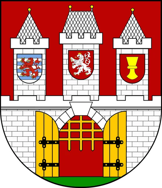 Coat of arms of Prague 3 in Czech Republic — Stock Vector