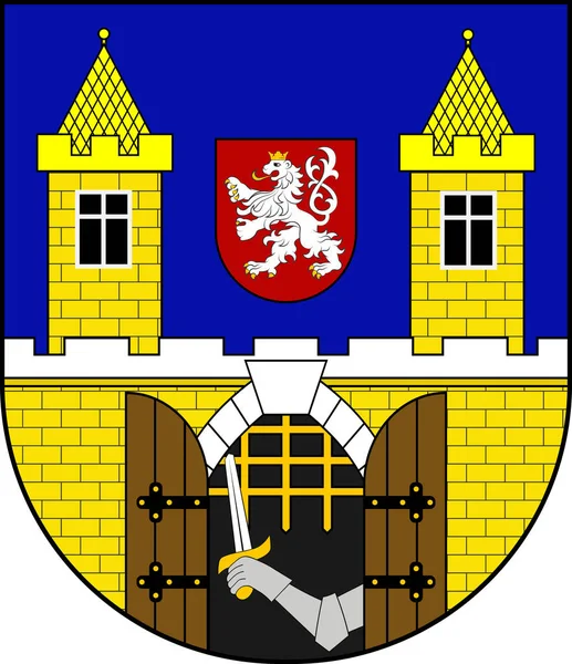 Coat of arms of Prague 1 in Czech Republic — Stock Vector