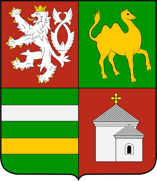 Wappen der Region Plzen in der Tschechischen Republik — Stockvektor