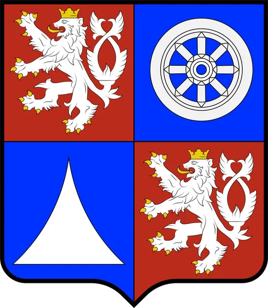 Escudo de la Región de Liberec en la República Checa — Vector de stock