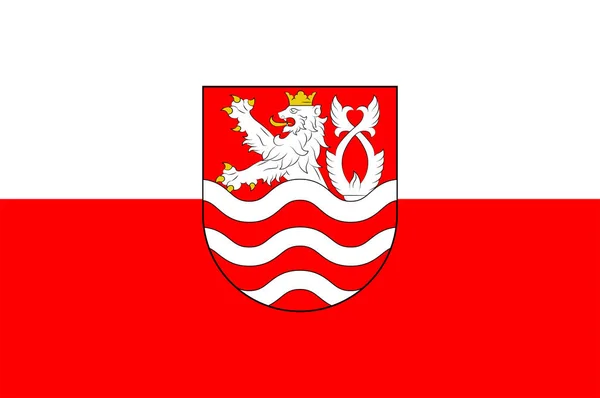Bandeira de Karlovy Vary in Czech Republic — Vetor de Stock