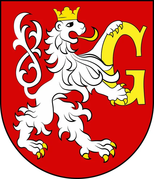 Brasão de armas da cidade de Hradec Kralove na República Checa —  Vetores de Stock