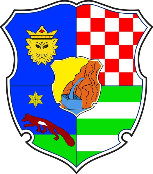 Coat of arms of Zagreb in Croatia — Stock Vector