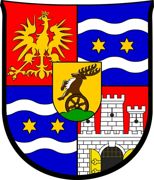 Wapenschild van Varazdin County in Kroatië — Stockvector