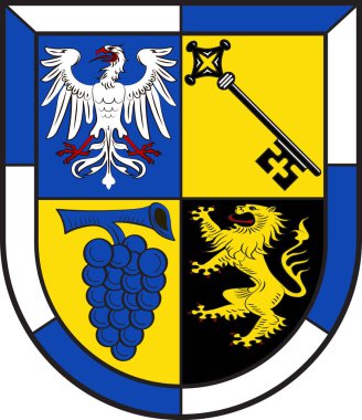 Rheinland-Palatin'deki Bad Duerkheim'daki Freinsheim arması