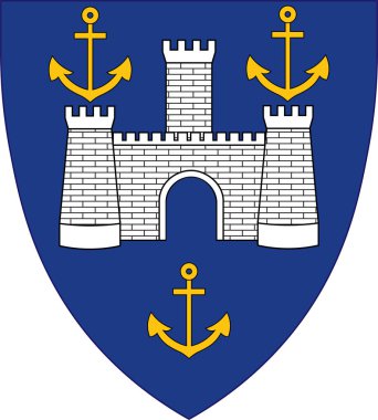 Coat of arms of Isle of Wight in England clipart