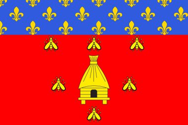Auvergne-Rhône-Alpes bölgesinin Haute-Loire bölgesinde Brioude bayrağı