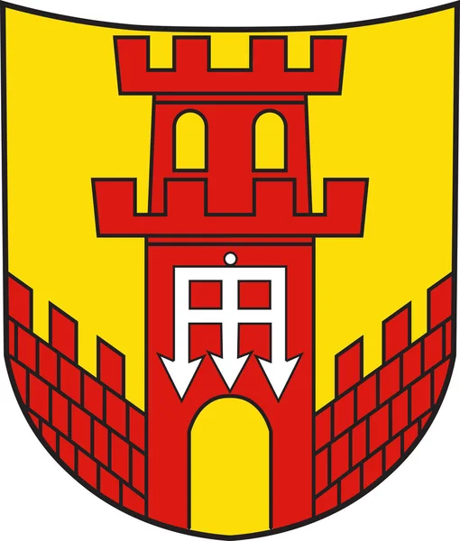 Kuzey Ren-Vestfalya eyaletindeki Warendorf arması, Almanya — Stok Vektör