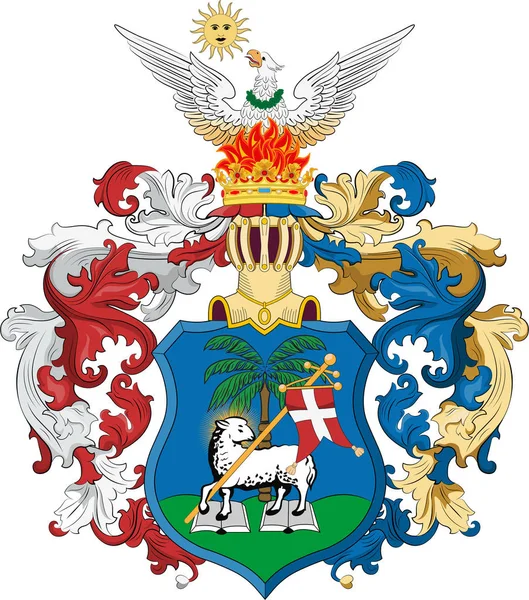 Escudo de armas de Debrecen en el condado de Hajdu-Bihar en Hungría — Archivo Imágenes Vectoriales