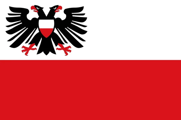 Vlajka Luebecku ve Šlesvicko-Holštýnsku v Německu — Stockový vektor