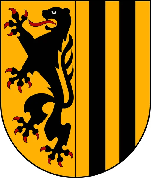 Escudo de armas de Dresde en Sajonia en Alemania — Archivo Imágenes Vectoriales