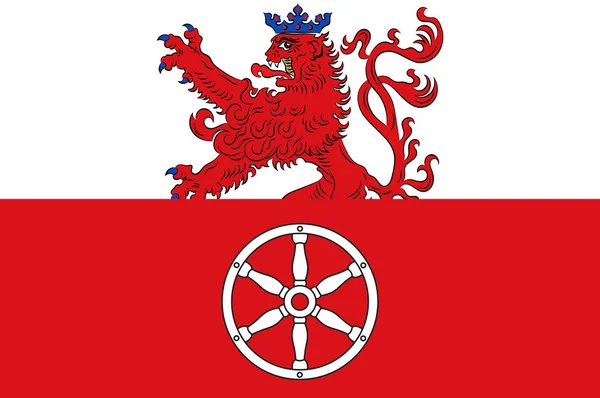 Bandeira de Ratingen em Northern Rhine-Westphalia, Alemania — Vetor de Stock